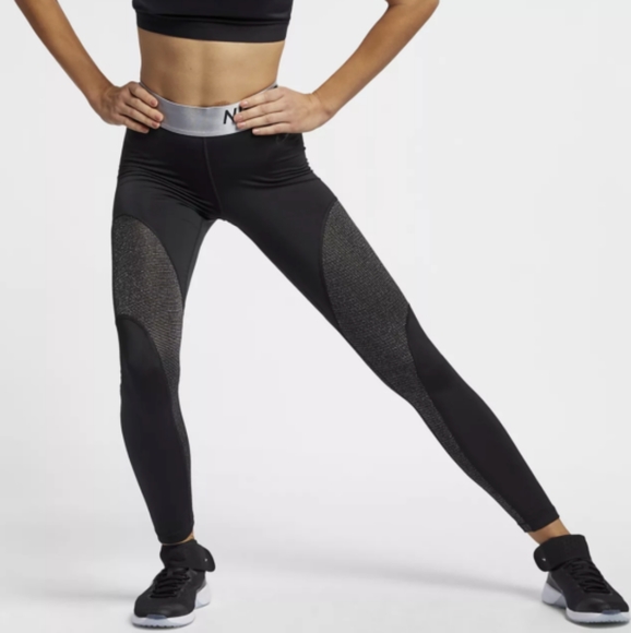 NIKE PRO WARM DRI FIT TIGHTS LEGGINGS NEW - Picture 3 of 4